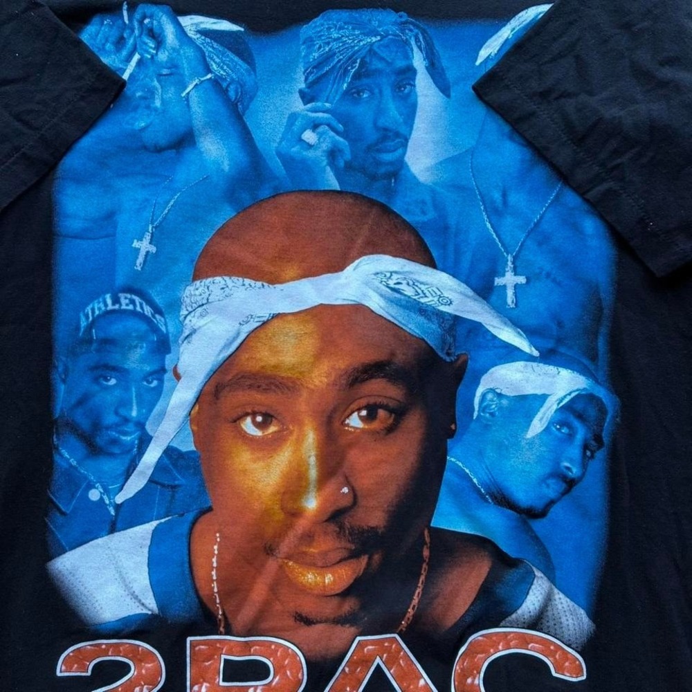 Vintage Tupac tee single‎ stitch 90's AOP rap tee super